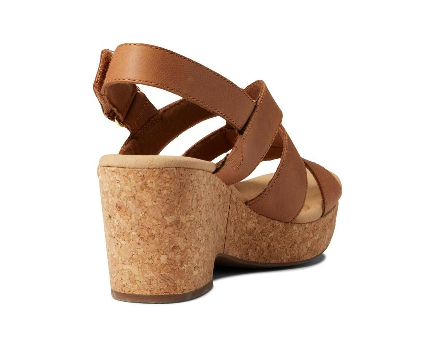 Naturalizer Adria Wedge Sandal Tan Leather 9 New MSRP $99