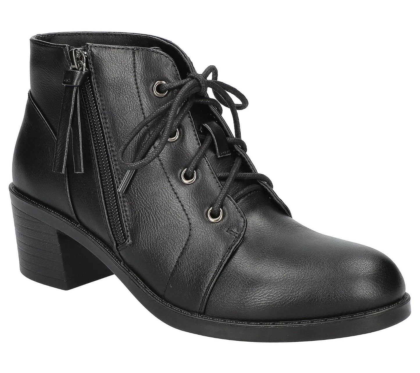 Easy Street Womens Becker Ankle Boots Side Zip Black 9.5 Block Heel MSRP $59