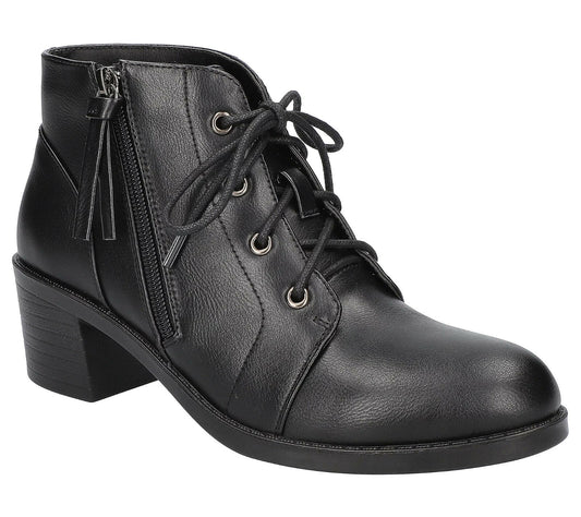 Easy Street Womens Becker Ankle Boots Side Zip Black 9.5 Block Heel MSRP $59