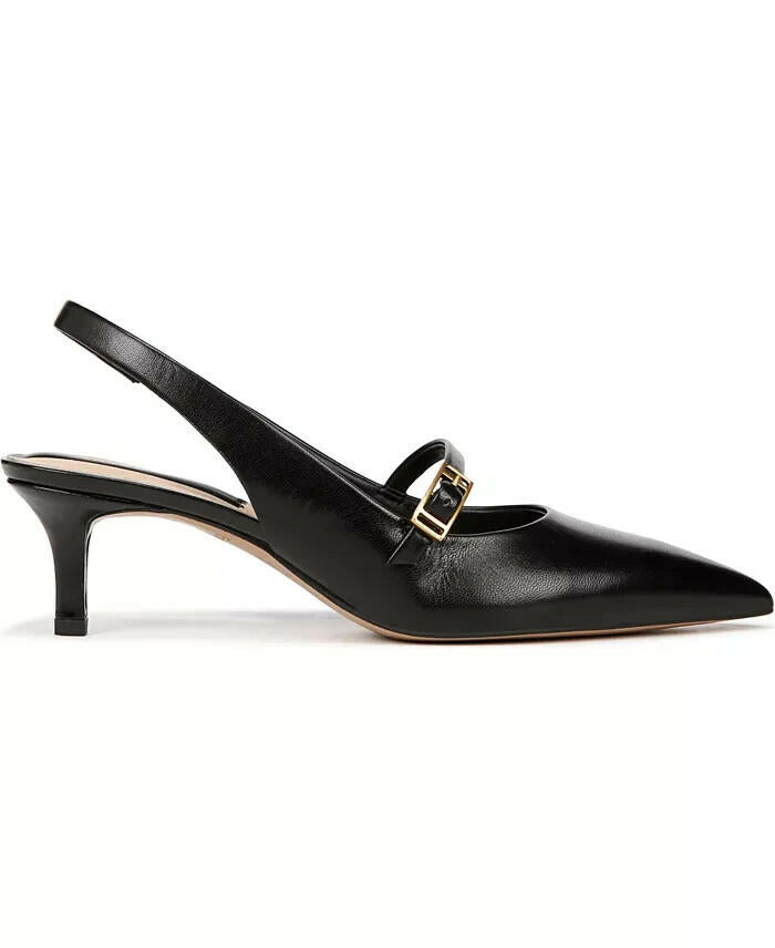 Franco Sarto Womens Khloe Kitten Heel Slingback Pumps Black 6 $125