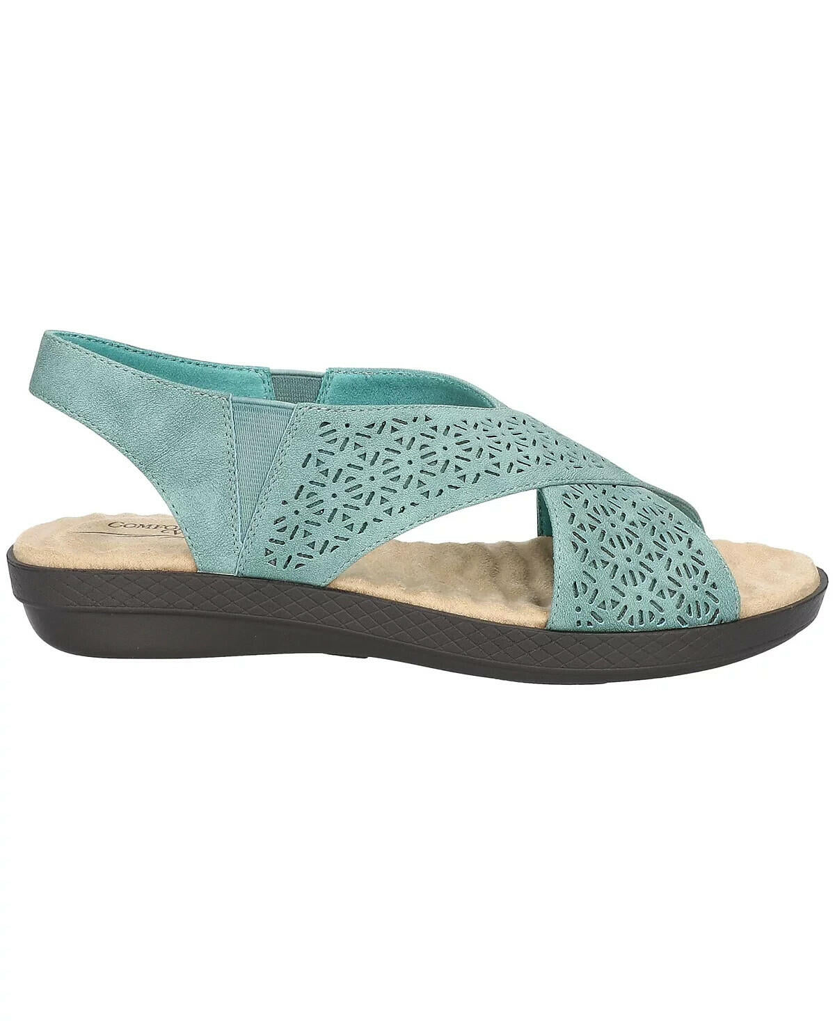 Easy Street Womens Claudia Comfort Wave Sandals Turquoise 9 MSRP $55