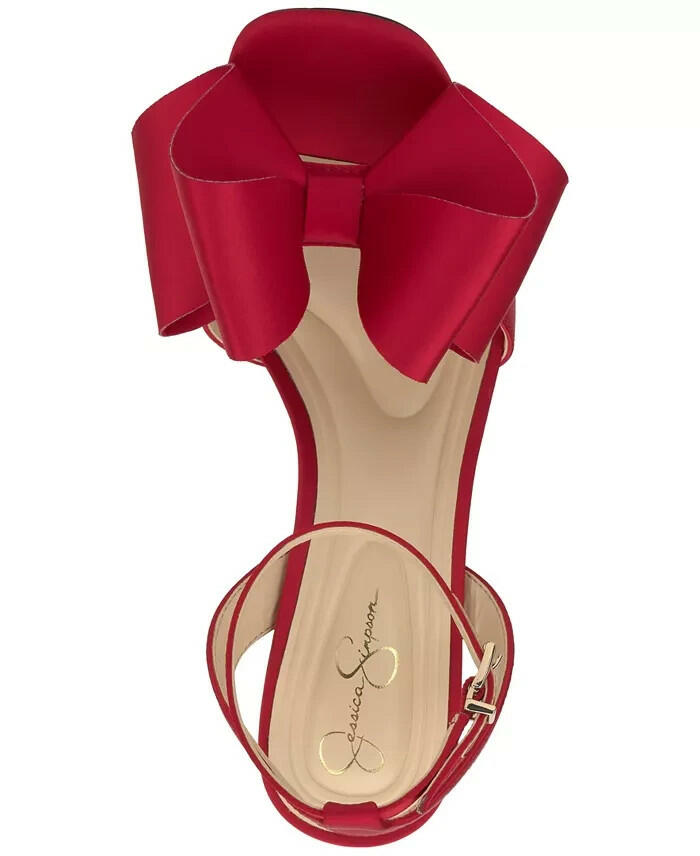 Jessica Simpson Womens Olivine Bow Stiletto Dress Sandals Red 8 $99