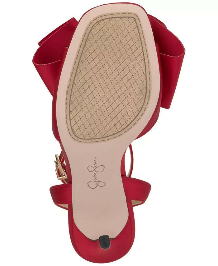 Jessica Simpson Womens Olivine Bow Stiletto Dress Sandals Red 8 $99
