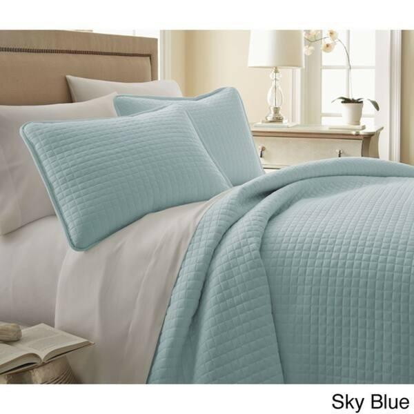 Southshore Fine Living 3-Pc Oversized King Quilt Set Blue MSRP $105