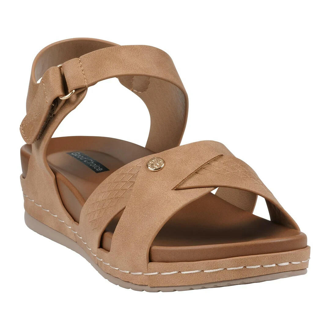GC Shoes Womens Nala Comfort Sandals Tan Size 8.5 New $59