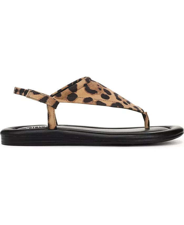 Franco Sarto Womens Jocelyn Thong Slingback Sandals Leopard 8.5 New $79
