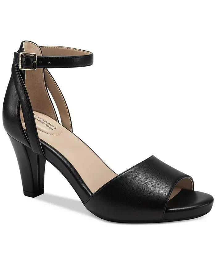 Giani Bernini Womens Clarrice Memory Foam Dress Sandals Black 7.5 New $79