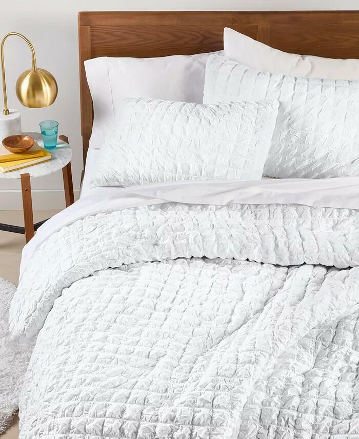 Arch Studio Seersucker 2-Pc Twin XL Comforter Set White MSRP $160