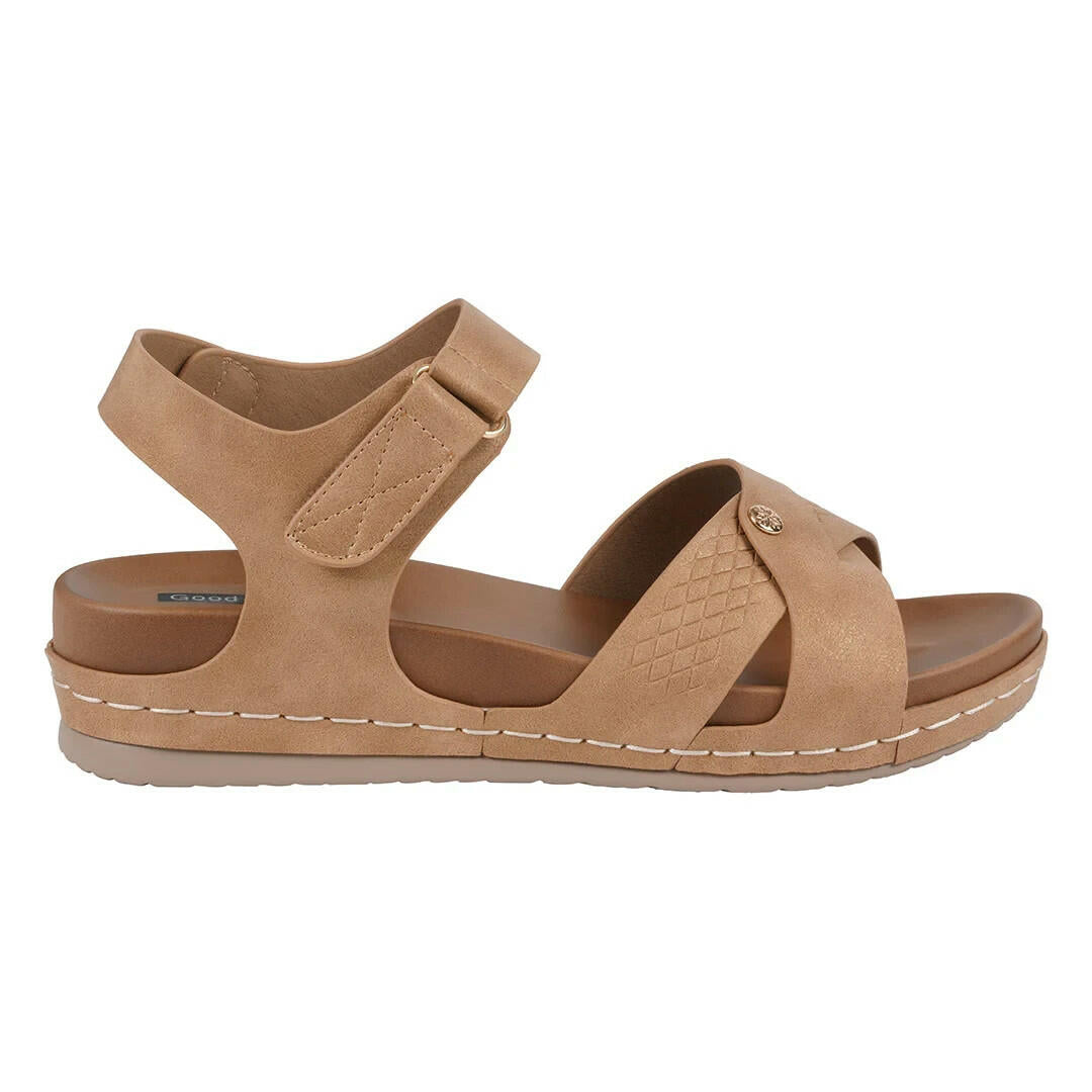 GC Shoes Womens Nala Comfort Sandals Tan Size 8.5 New $59