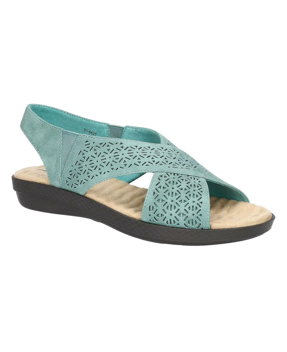 Easy Street Womens Claudia Comfort Wave Sandals Turquoise 9 MSRP $55