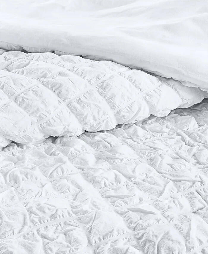 Arch Studio Seersucker 2-Pc Twin XL Comforter Set White MSRP $160