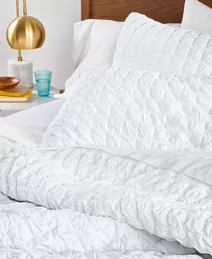 Arch Studio Seersucker 2-Pc Twin XL Comforter Set White MSRP $160