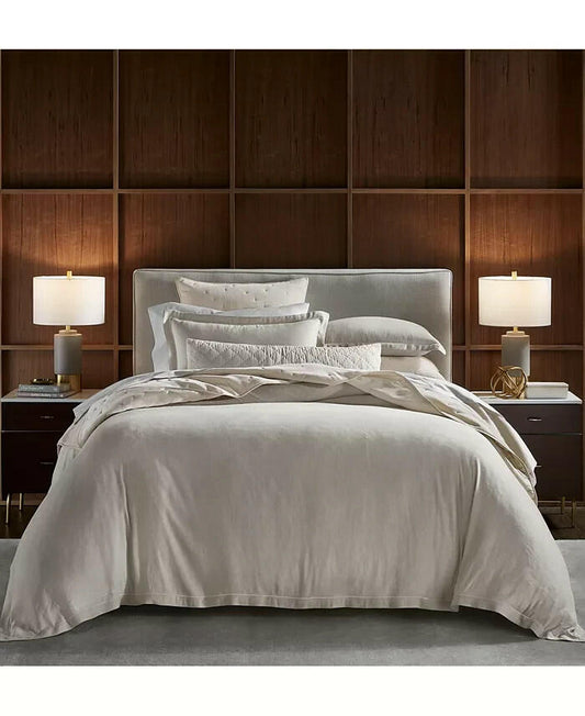 Hotel Collection Linen Modal Blend 3 Piece Duvet Cover Set King Natural $600