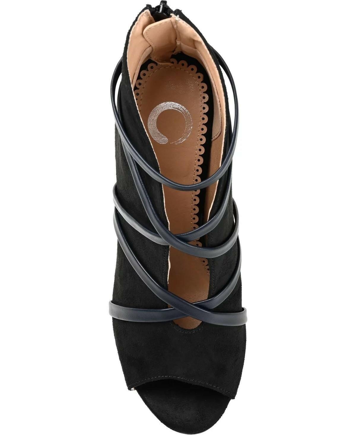 Journee Collection Samara Peep Toe Booties Women’s Stiletto Dress Shoes Black Si