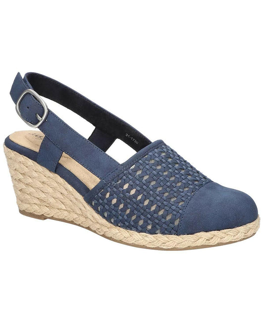 EASY STREET Pari Slip-On Espadrille Wedges Sandals Women's Size 8.5