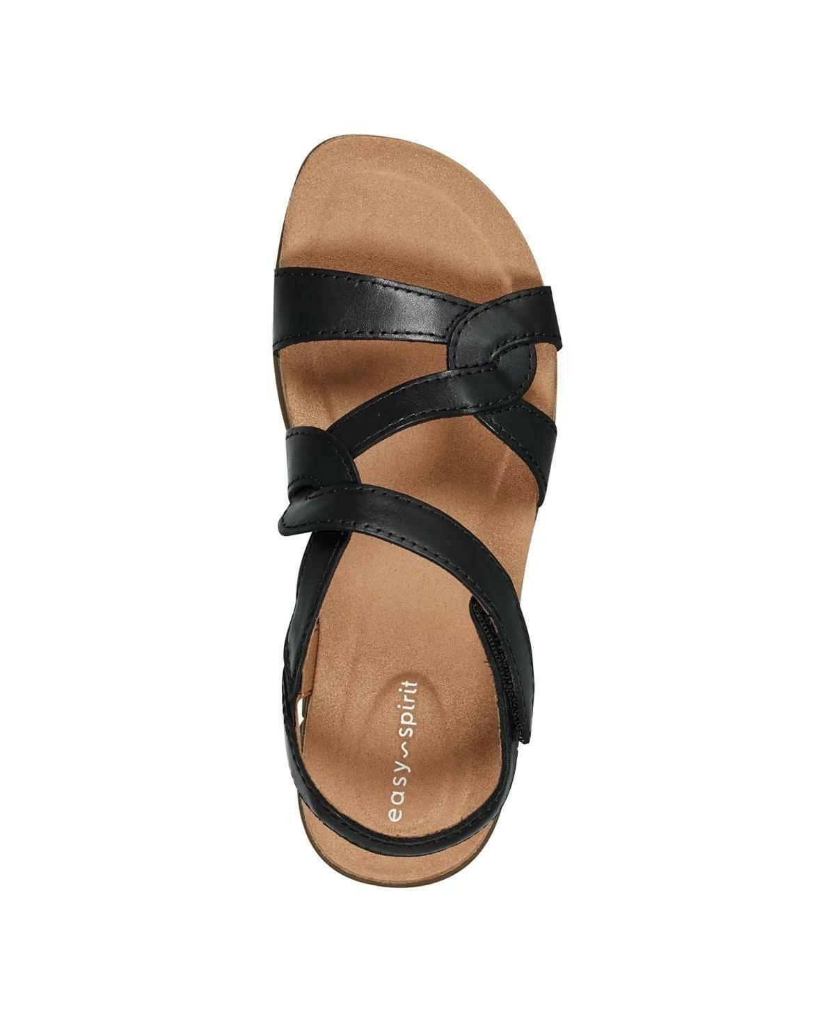 Easy Spirit Minny Sandals Women’s Casual Comfort Shoes Black Size 8.5 W MSRP $69