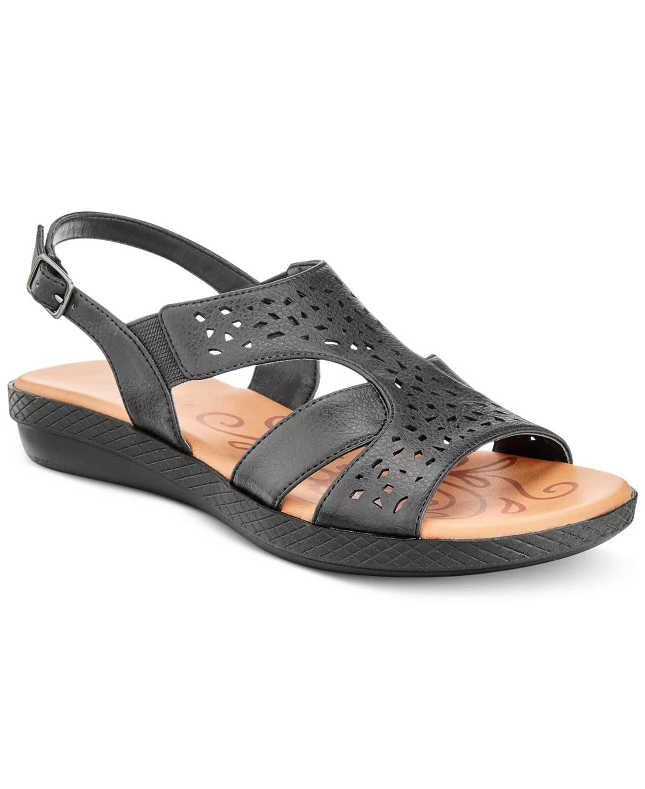 Easy Street Womens Bolt Slingback Sandals Black Size 8 New $69