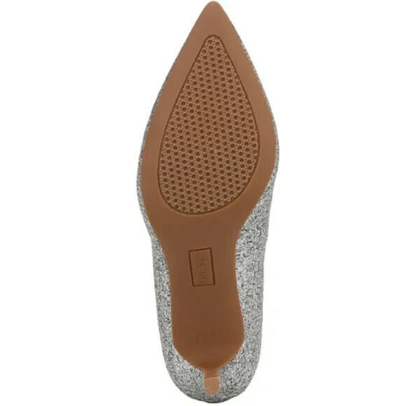 On 34th Womens Jeules Pointed Toe Slip On Pumps Silver 9.5 MSRP $79