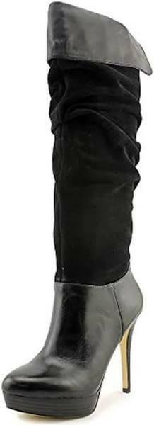 INC Womens Zenya Slouch Tall Dress Boots Black Size 6 New $149