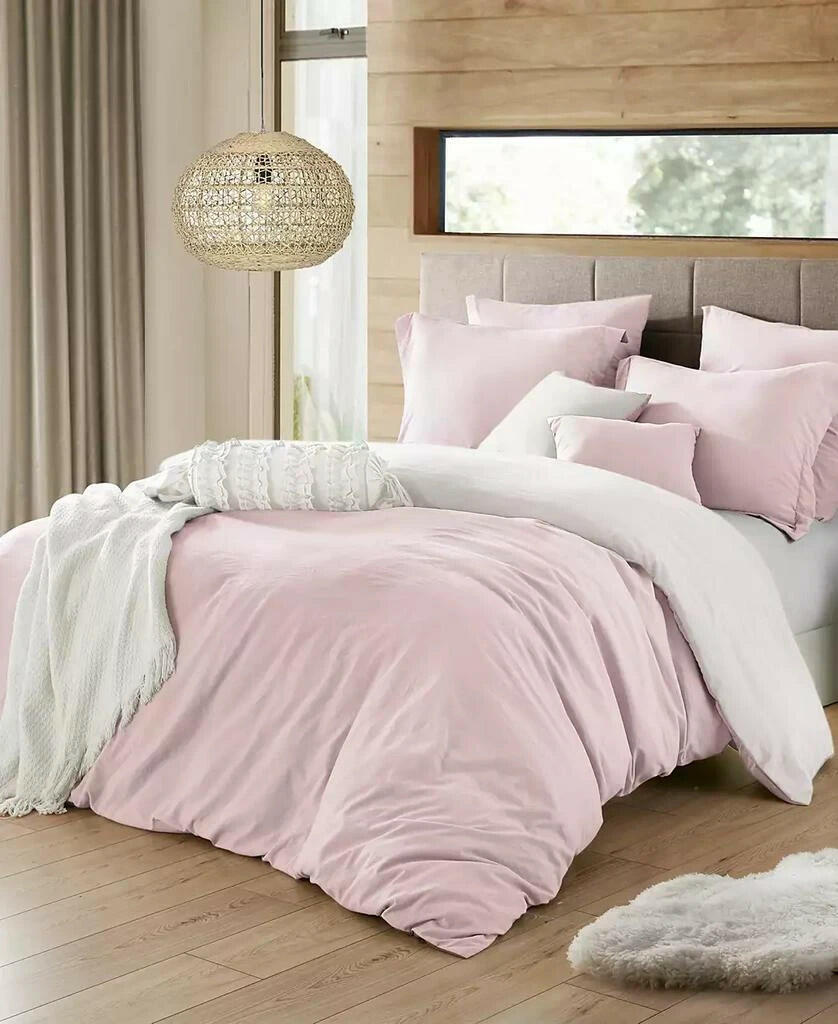 Macys Ultra Soft Reversible Crinkle Duvet Cover Twin Twin XL MSRP $120
