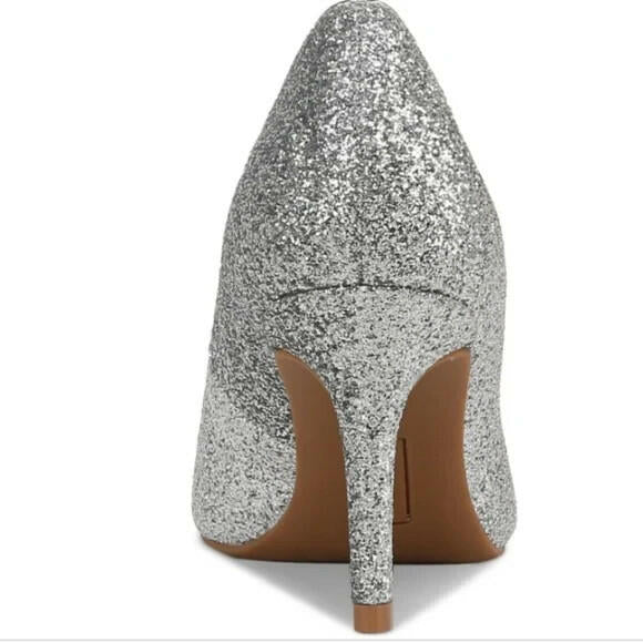 On 34th Womens Jeules Pointed Toe Slip On Pumps Silver 9.5 MSRP $79