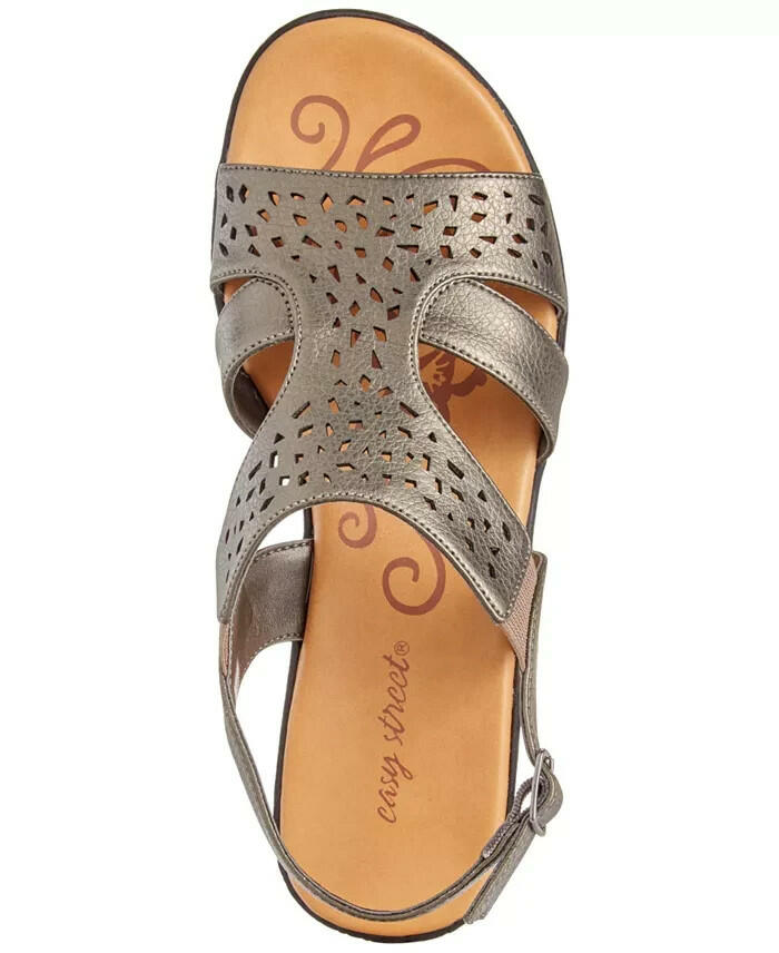 Easy Street Bolt Sandals Pewter Size 5.5 MSRP $60