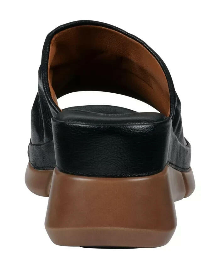 GC Shoes Womens Nora Wedge Slide Sandals Black Size 7 New $79