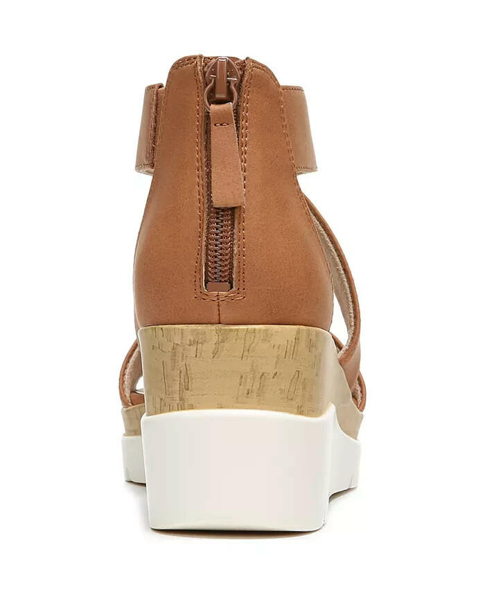 SOUL Naturalizer Goodtimes Wedge Sandal Tan Toffee 8W MSRP $120