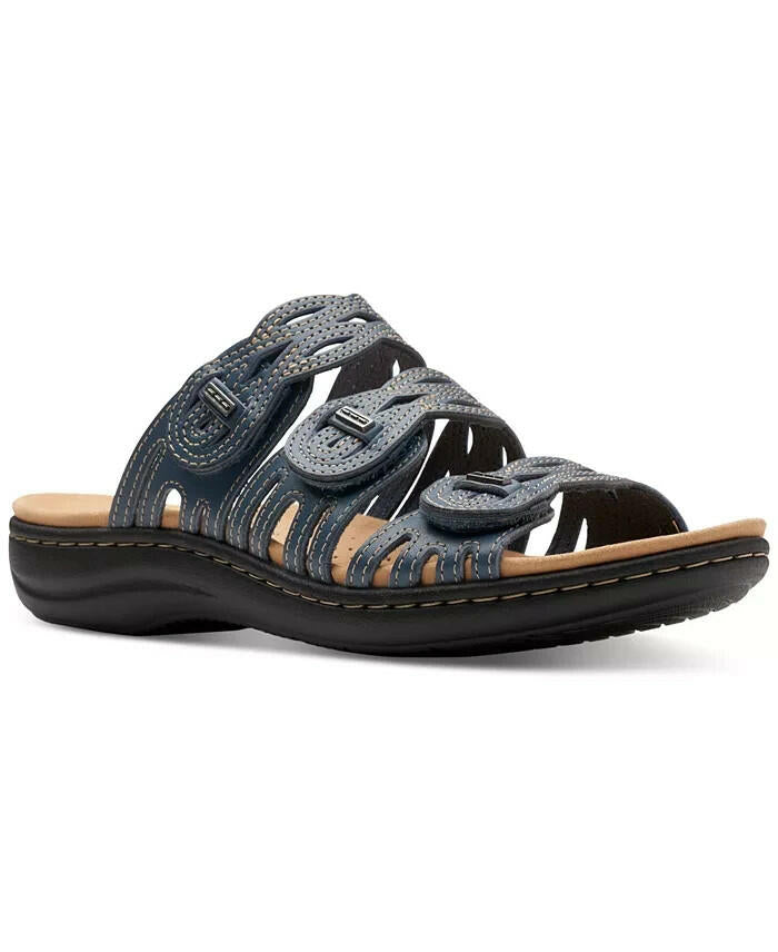 Clarks Laurieann Ruby Slide Sandals 8 Navy MSRP $90