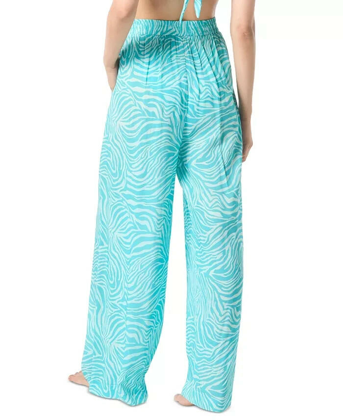 Vince Camuto Womens Pleated Printed Cover Up Pants Medium MSRP $138