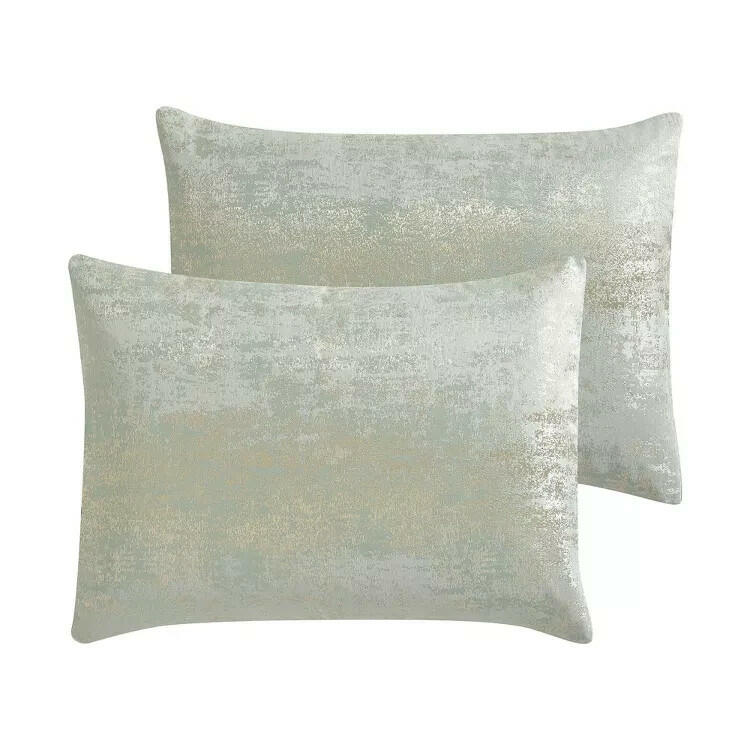 Hallmart Collectibles Vida 14 Pc Comforter Set Blue Gold Queen $360