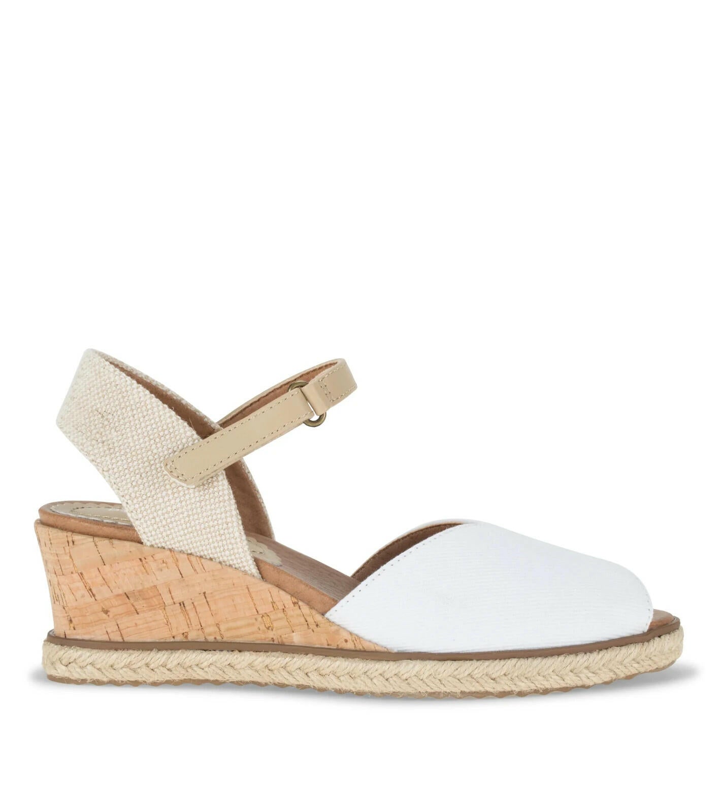 Baretraps Odetta Espadrille Wedge Sandal White 7.5 New MSRP $79