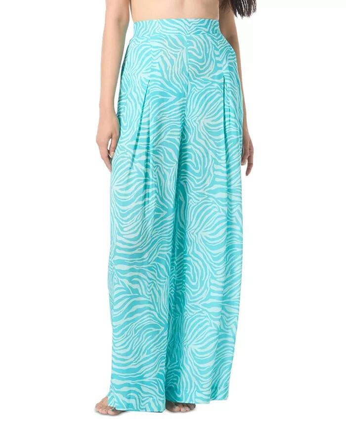 Vince Camuto Womens Pleated Printed Cover Up Pants Small MSRP $138