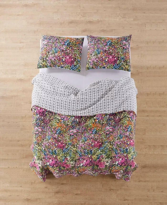 Levtex Basel Quilt Set Full Queen Reversible Multi Floral $380