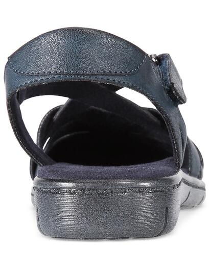 Easy Street Garrett Sandals – Women’s Navy Leather , Size 11W,