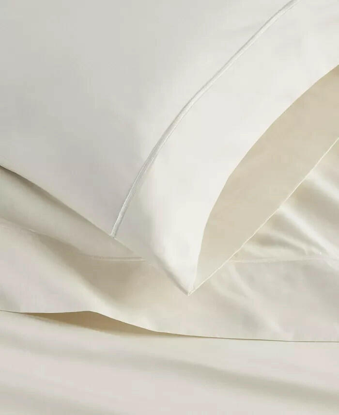 Croscill 500 Thread Count Egyptian Cotton 4 Piece Sheet Set Queen Ivory $290