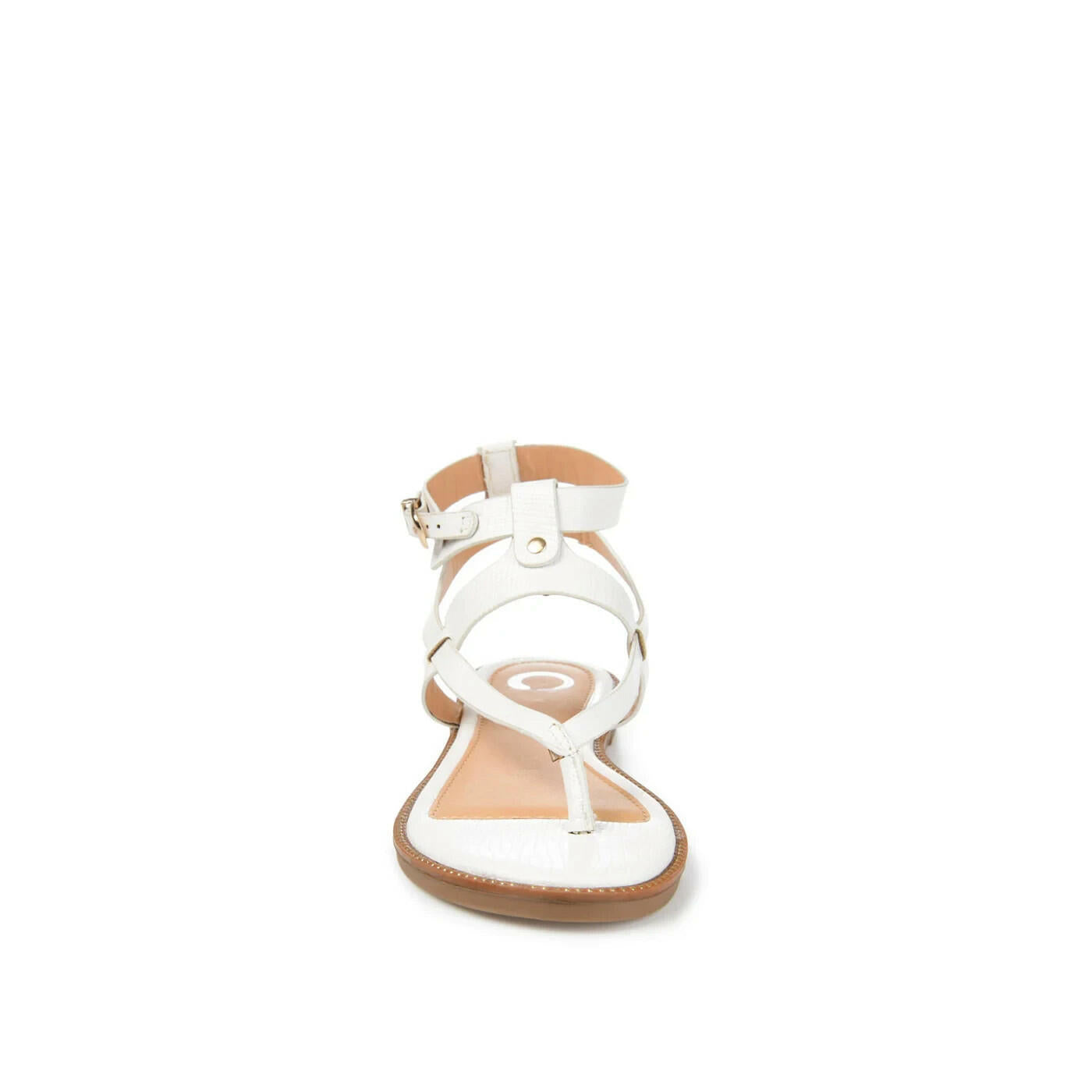 Journee Collection Women's Tangie Multi Strap Sandals White 6.5 MSRP $79