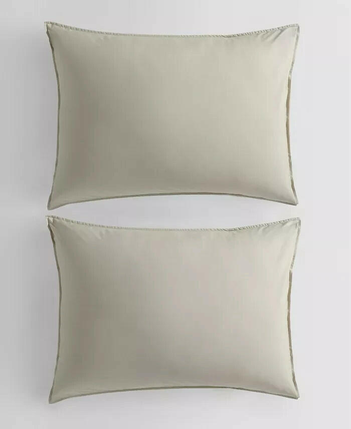 Calvin Klein Washed Percale Comforter Set King Absinthe Green MSRP $353