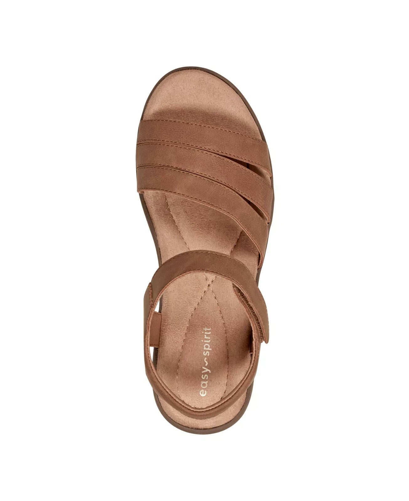 Easy Spirit Kenton Strappy Low Wedge Sandal Brown 8.5 New $69