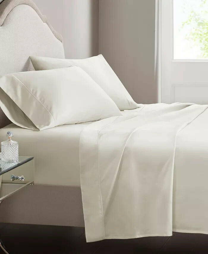 Croscill 500 Thread Count Egyptian Cotton 4 Piece Sheet Set Queen Ivory $290