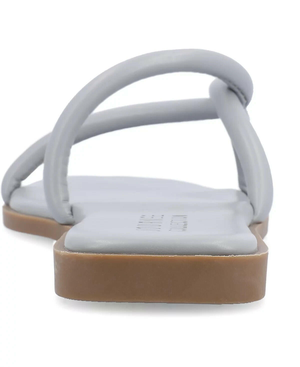 Journee Collection Women's Lauda Twist Faux Leather Sandals Blue 7.5 MSRP $59