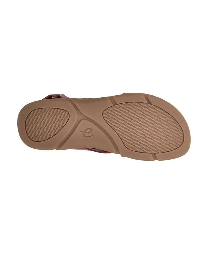 Easy Spirit Kenton Strappy Low Wedge Sandal Brown 8.5 New $69