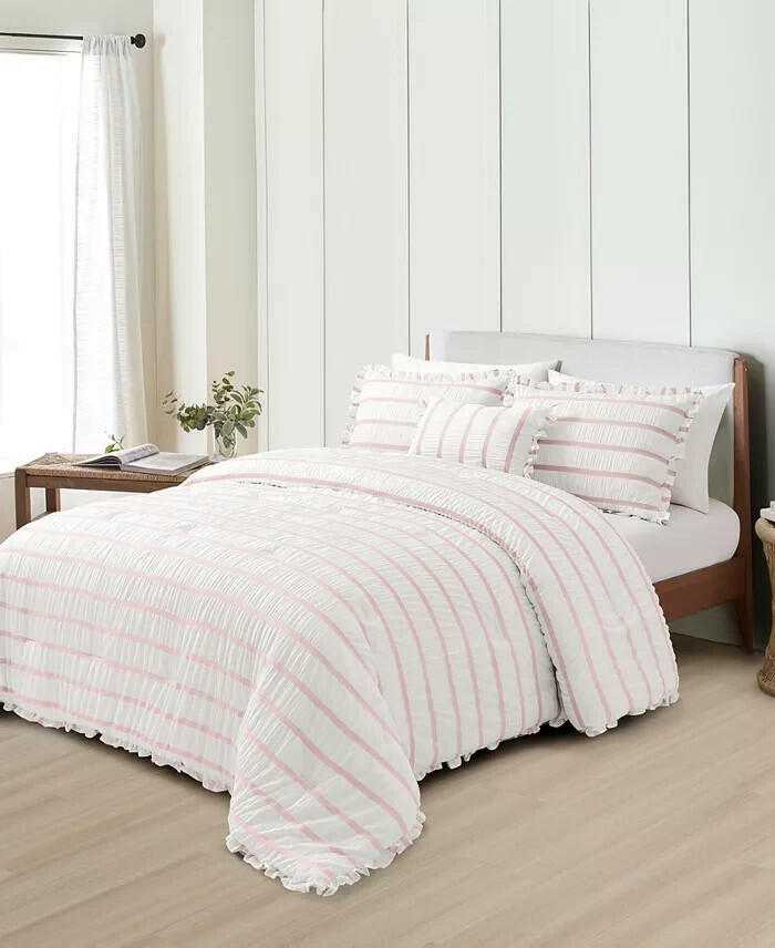 Splendid Kona Seersucker 4 Piece Comforter Set Queen MSRP $120