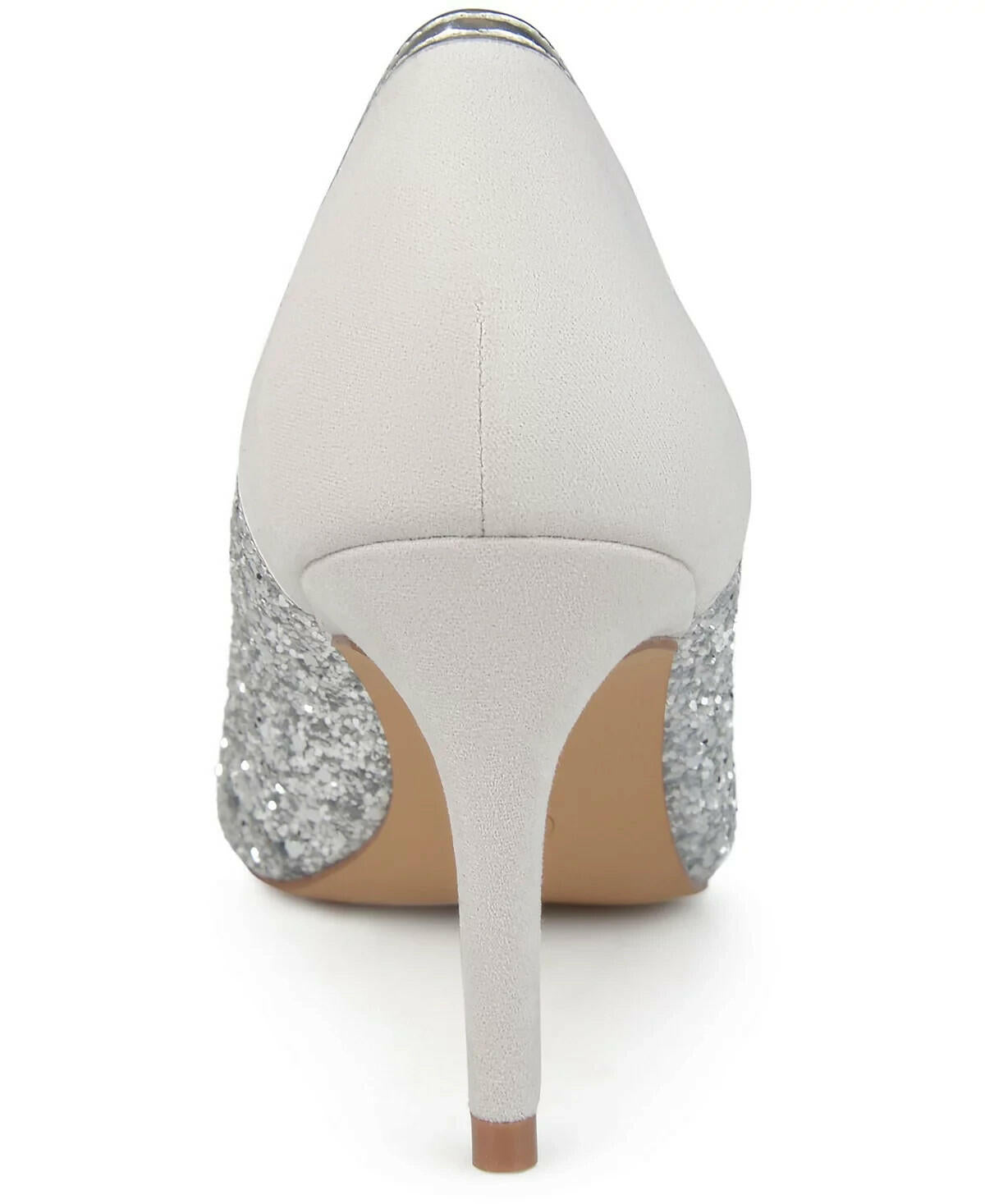 JOURNEE COLLECTION WOMEN'S KALANI HIGH HEEL PUMPS SILVER US SIZE 6.5
