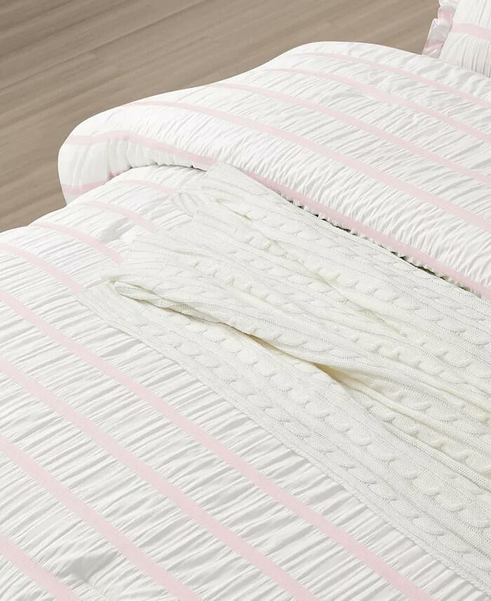 Splendid Kona Seersucker 4 Piece Comforter Set Queen MSRP $120