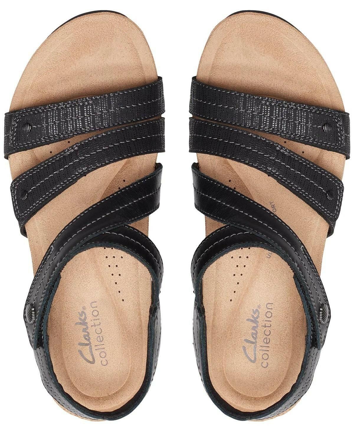 Clarks Calenne Clara  MSRP $94 Women’s Strappy Wedge Sandals Gladiator Open Toe