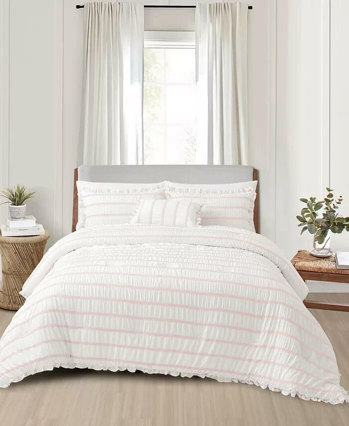 Splendid Kona Seersucker 4 Piece Comforter Set Queen MSRP $120