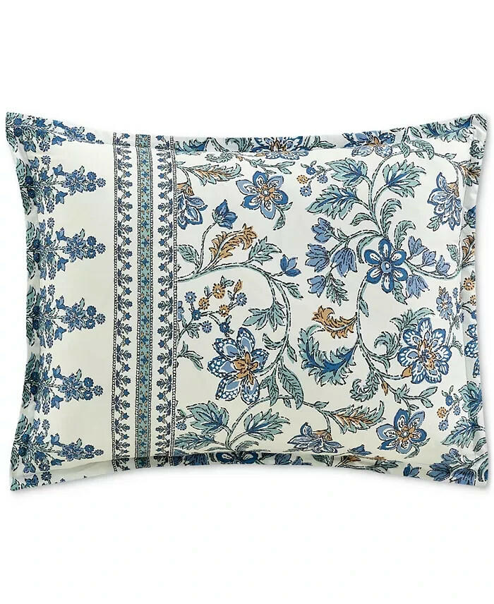 Sunham Jasmine Floral Comforter Set Full Queen Blue White MSRP $80