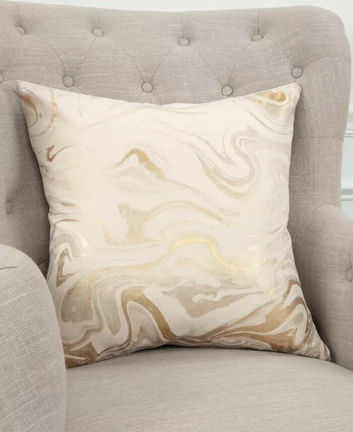 Rizzy Home Abstract Foil Print Decorative Pillow 20x20 MSRP $98