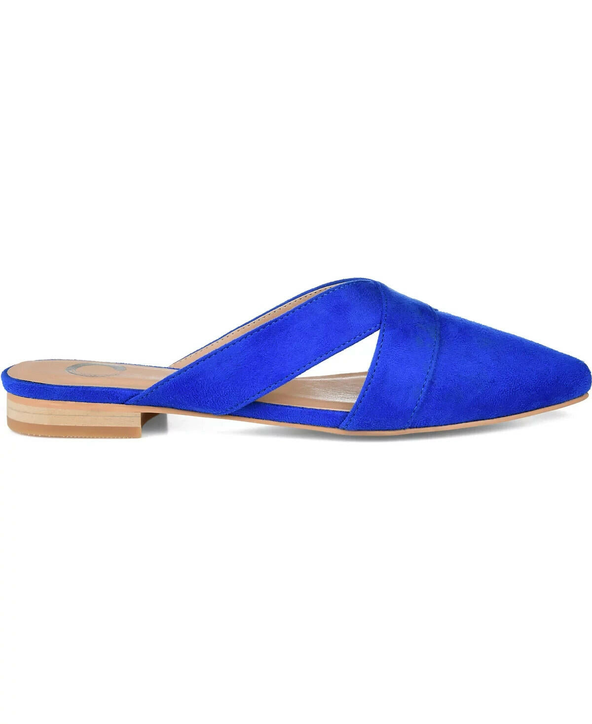 Journee Collection Women's Giada Faux Suede Slip-On Mules Blue 8 MSRP $49